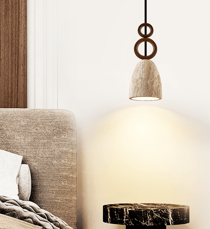 Stone Bell Rings Pendant Light