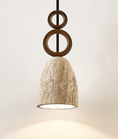 Stone Bell Rings Pendant Light