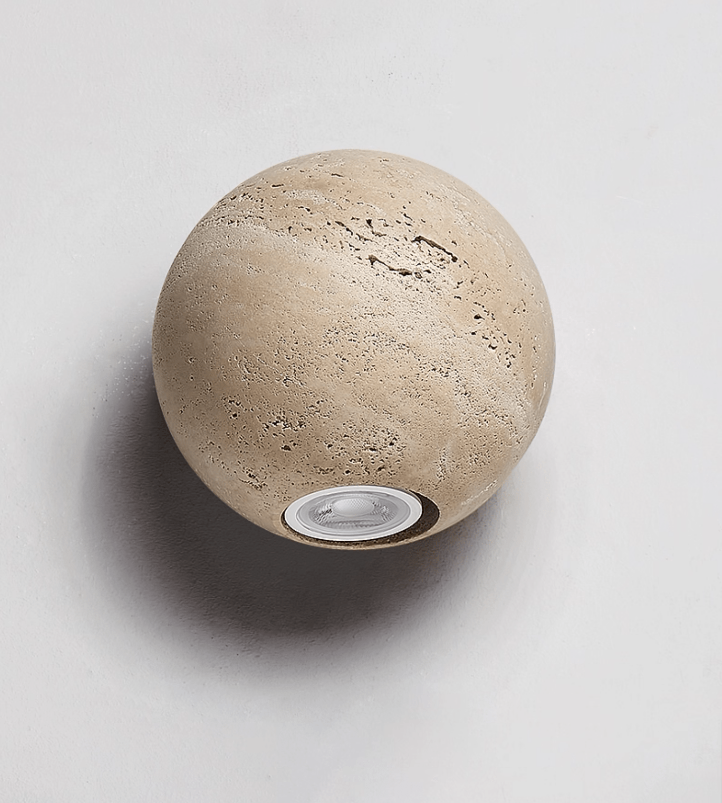 Travertine Globe Wall Sconce