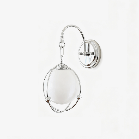 Orb Cage Semi Wall Lamp