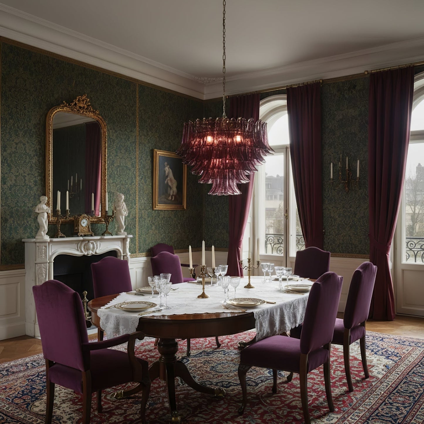 Amethyst Bloom Chandelier