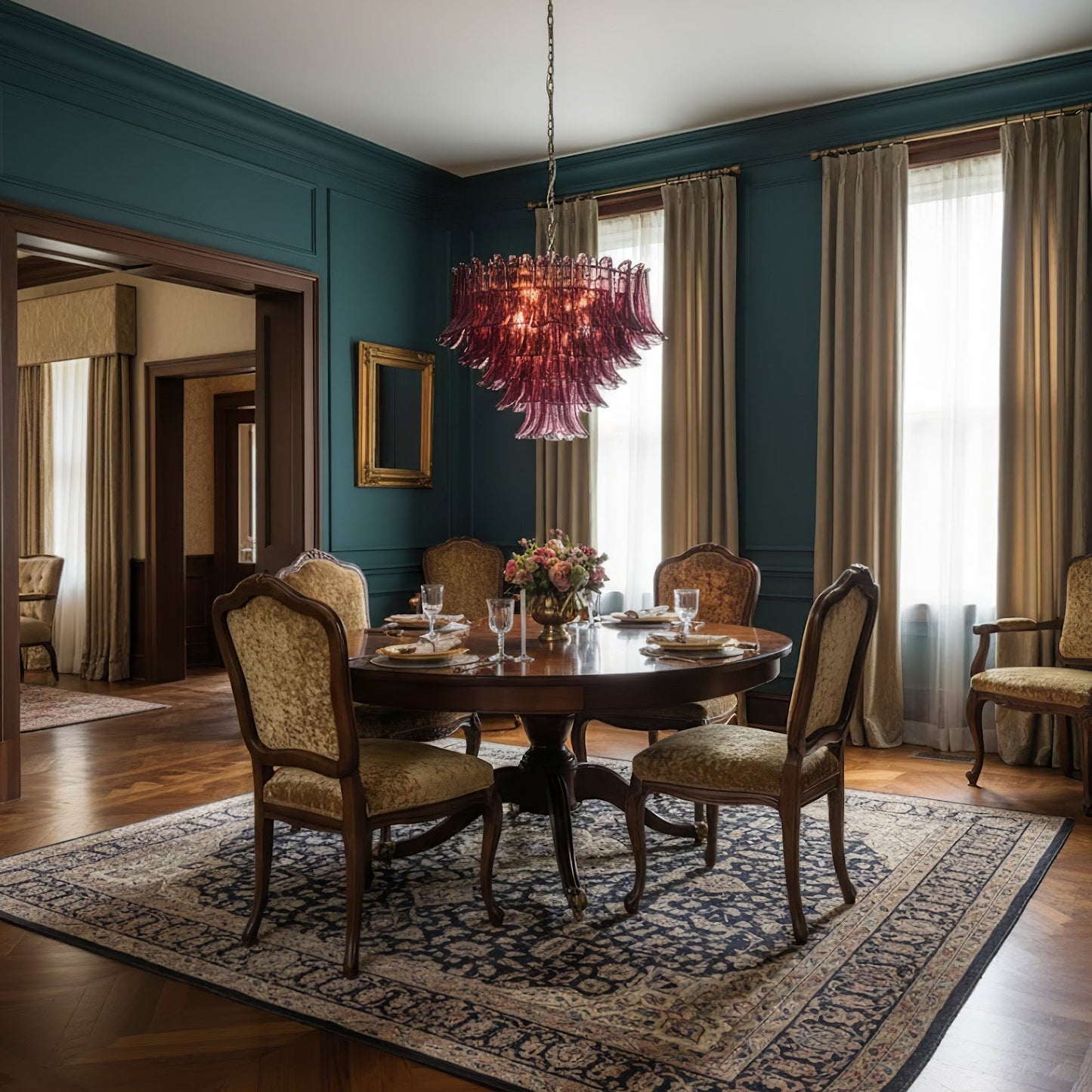 Amethyst Bloom Chandelier