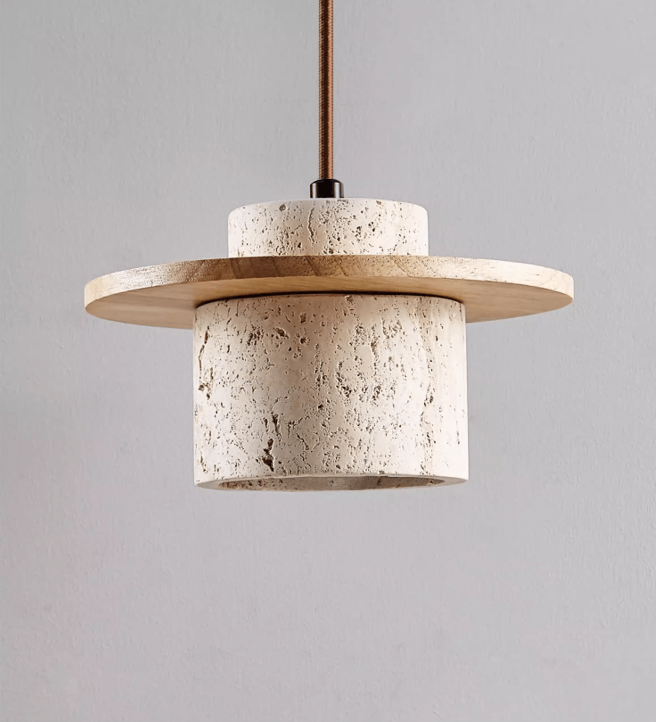 Cylindrical Stone Sconce