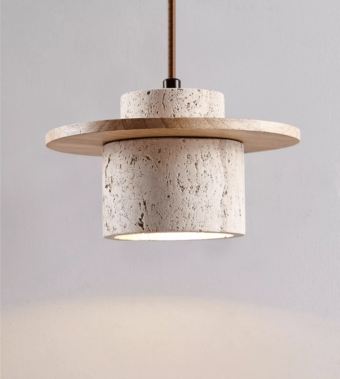 Cylindrical Stone Sconce