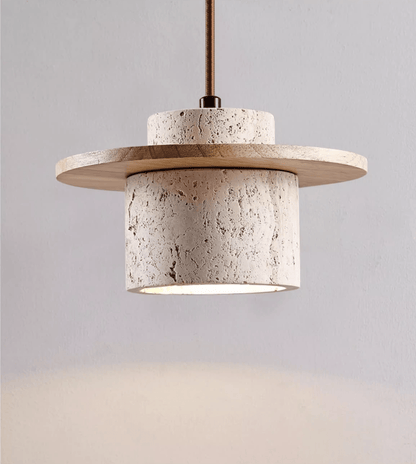 Cylindrical Stone Sconce