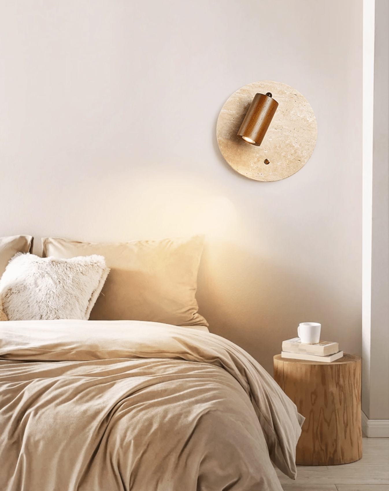 Travertine Spot Wall Sconce