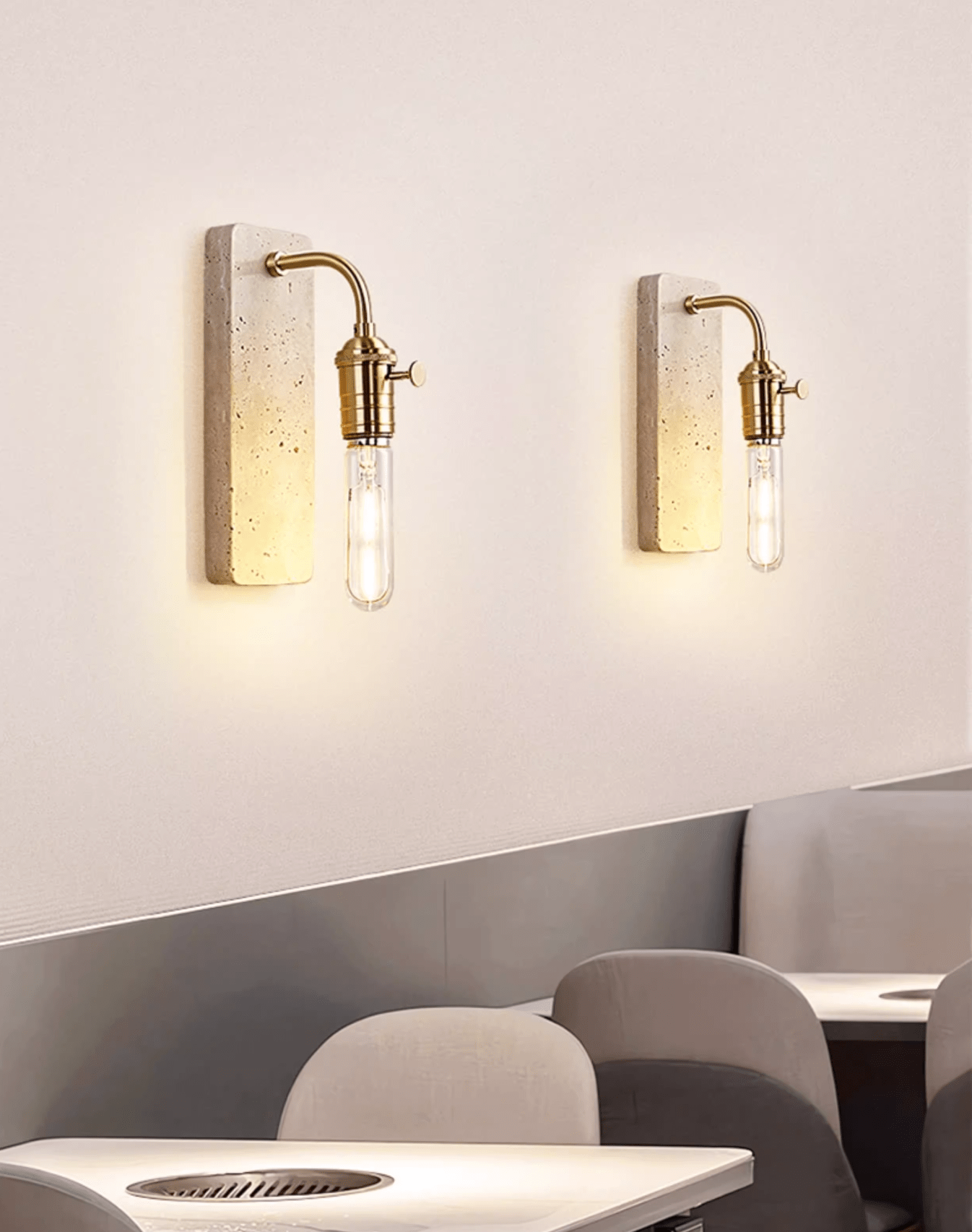 Industrial Stone Sconce