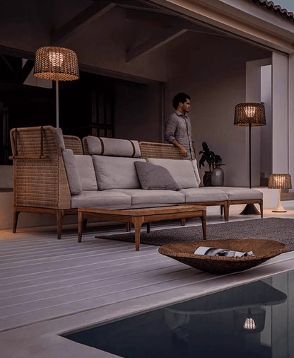 Callum Woven Solar Floor Lamp