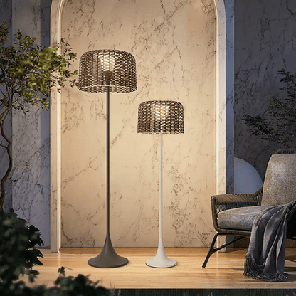 Callum Woven Solar Floor Lamp
