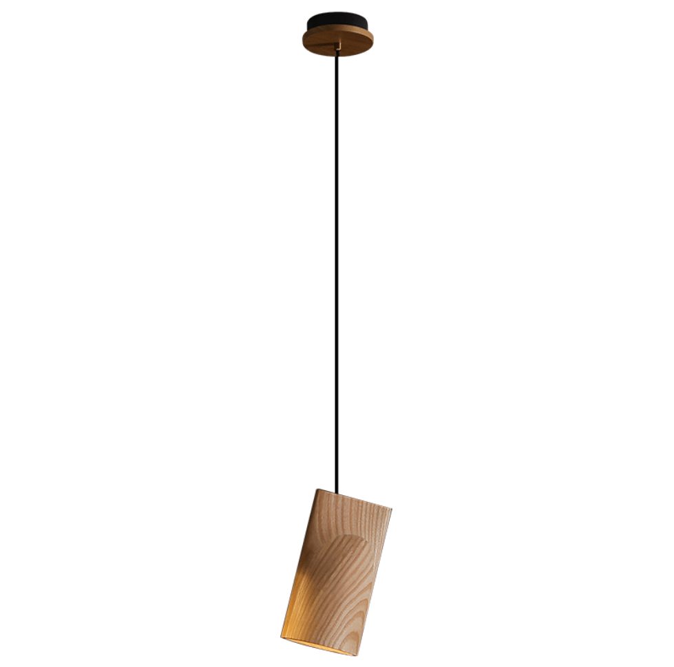 Nordic Tilted Wood Pendant Light
