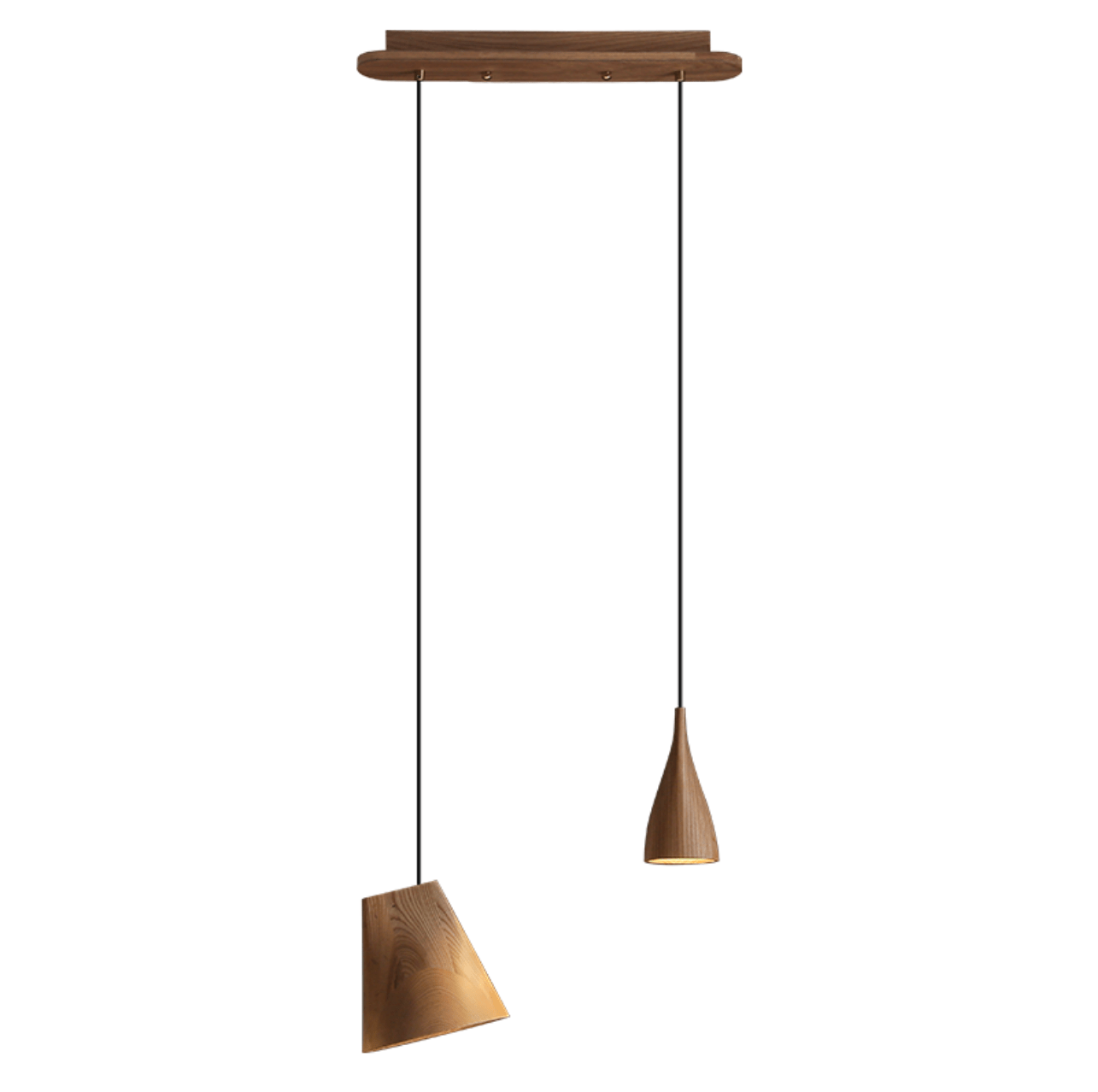 Nordic Tilted Wood Pendant Light