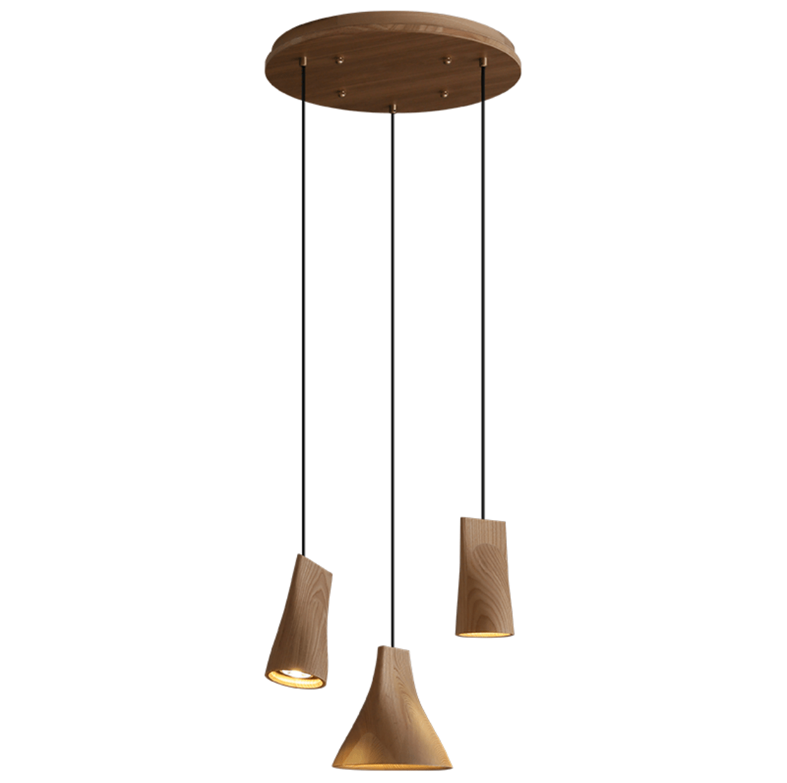 Nordic Tilted Wood Pendant Light