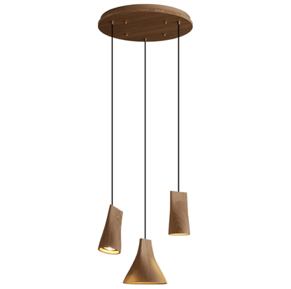 Nordic Tilted Wood Pendant Light