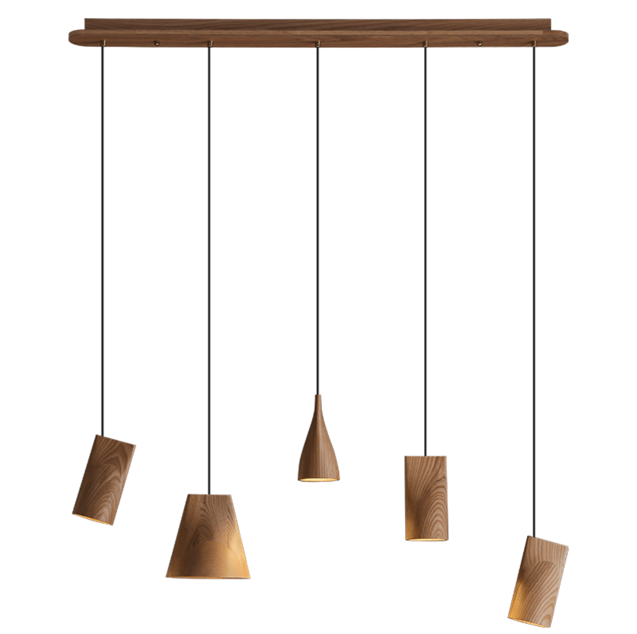 Nordic Tilted Wood Pendant Light