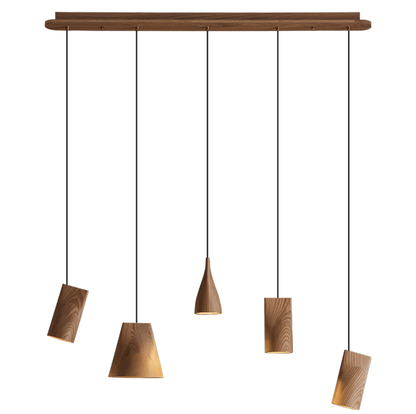 Nordic Tilted Wood Pendant Light