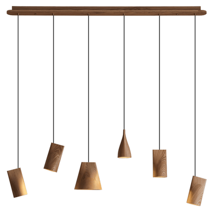 Nordic Tilted Wood Pendant Light