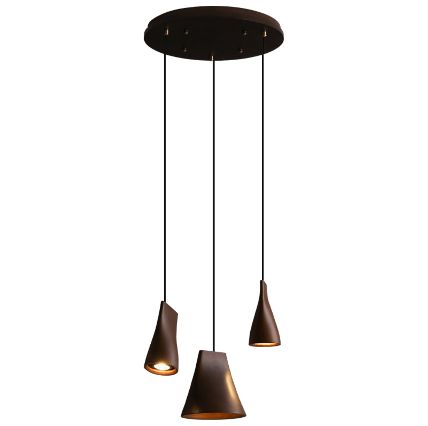 Nordic Tilted Wood Pendant Light
