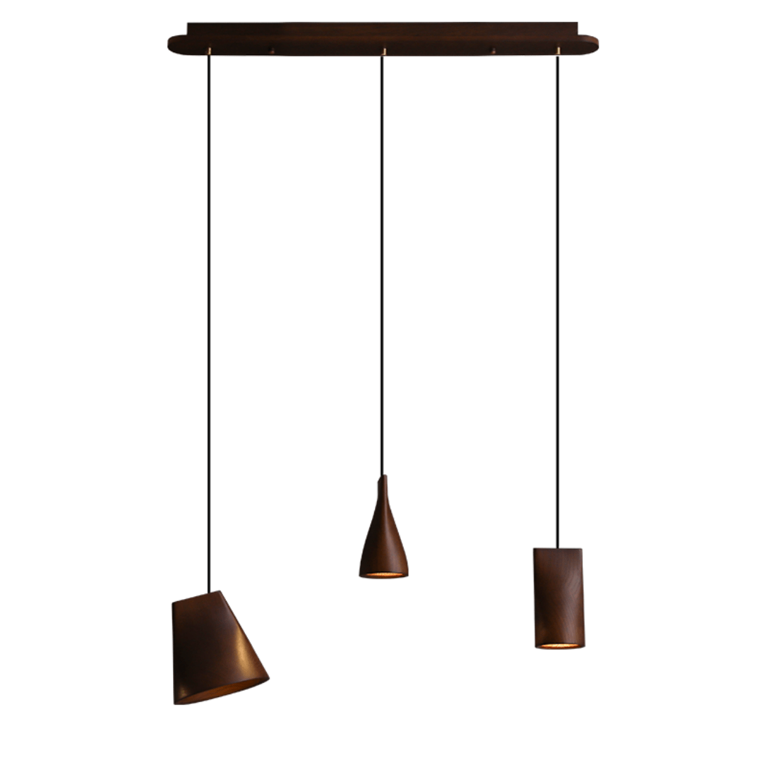Nordic Tilted Wood Pendant Light
