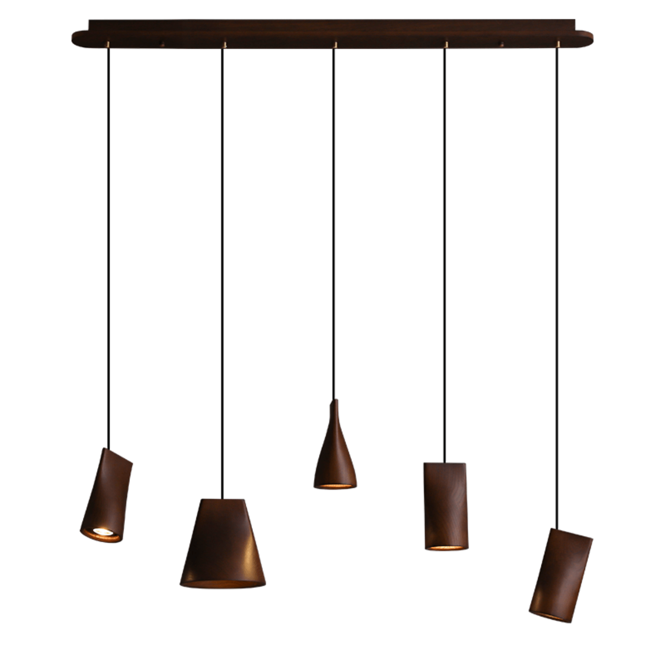 Nordic Tilted Wood Pendant Light