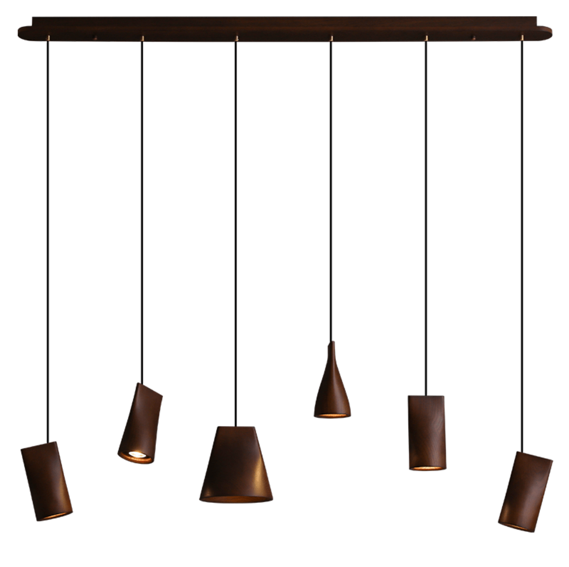 Nordic Tilted Wood Pendant Light