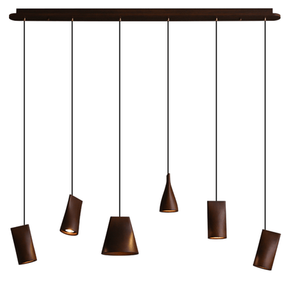 Nordic Tilted Wood Pendant Light