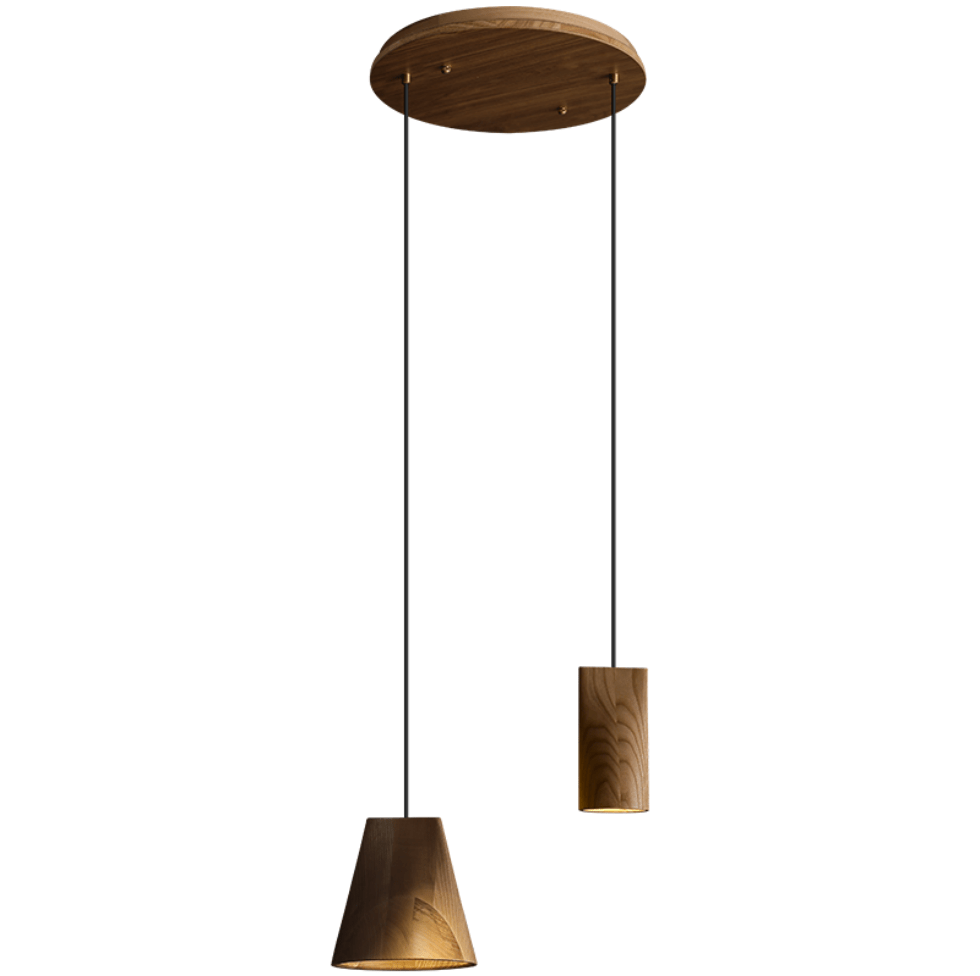 Nordic Tilted Wood Pendant Light