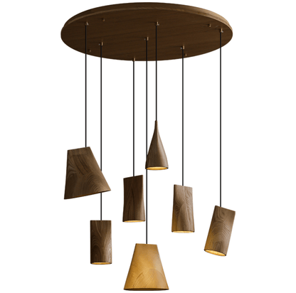 Nordic Tilted Wood Pendant Light