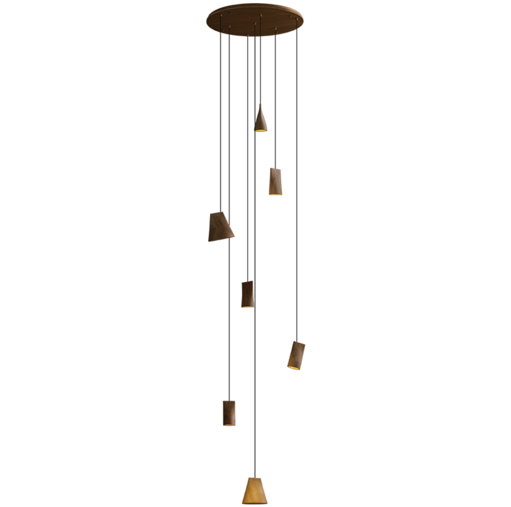 Nordic Tilted Wood Pendant Light