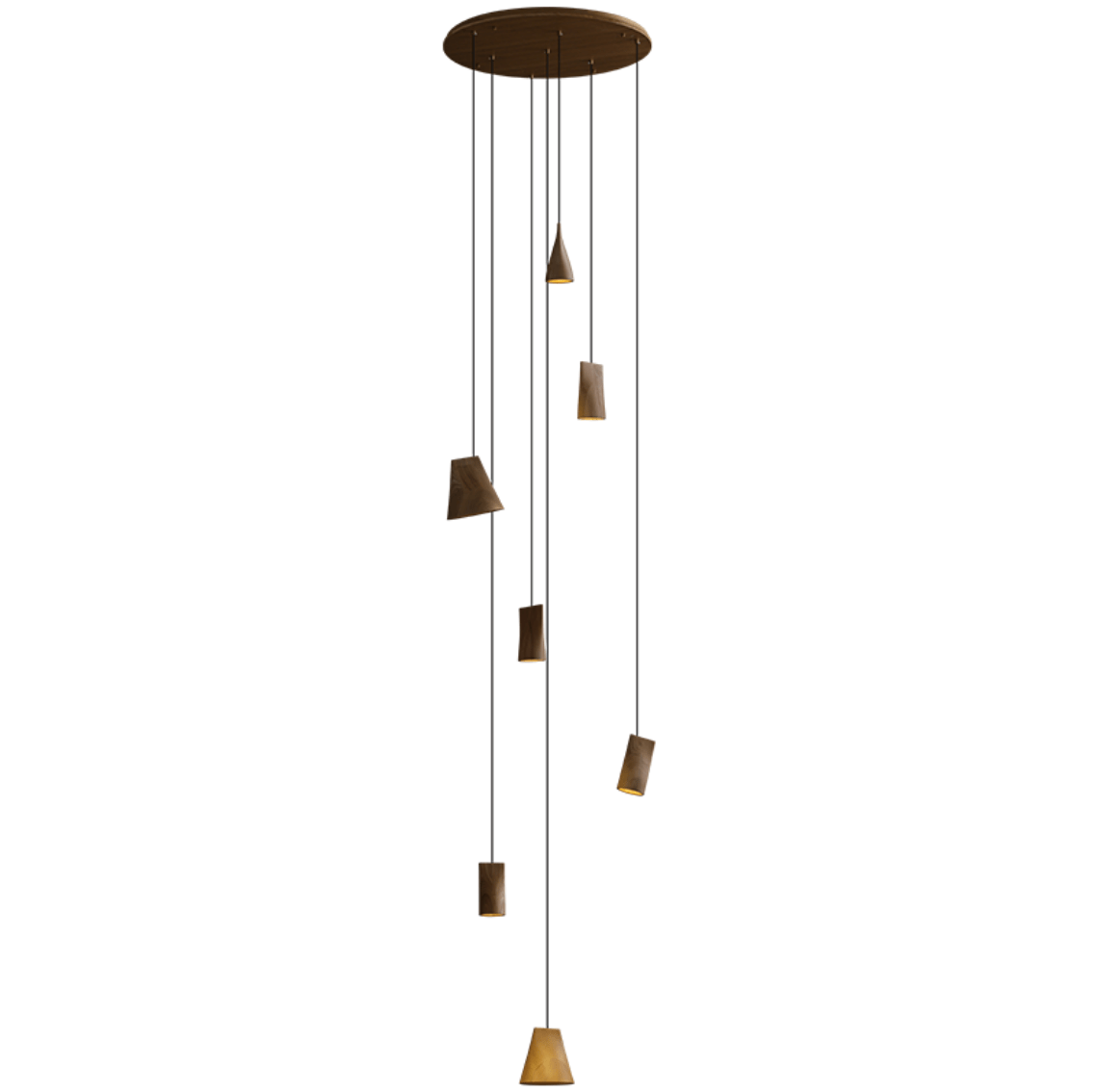 Nordic Tilted Wood Pendant Light