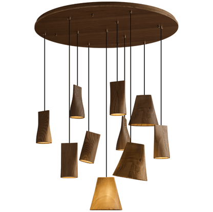 Nordic Tilted Wood Pendant Light