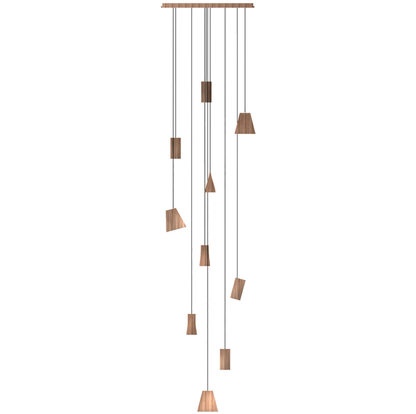 Nordic Tilted Wood Pendant Light