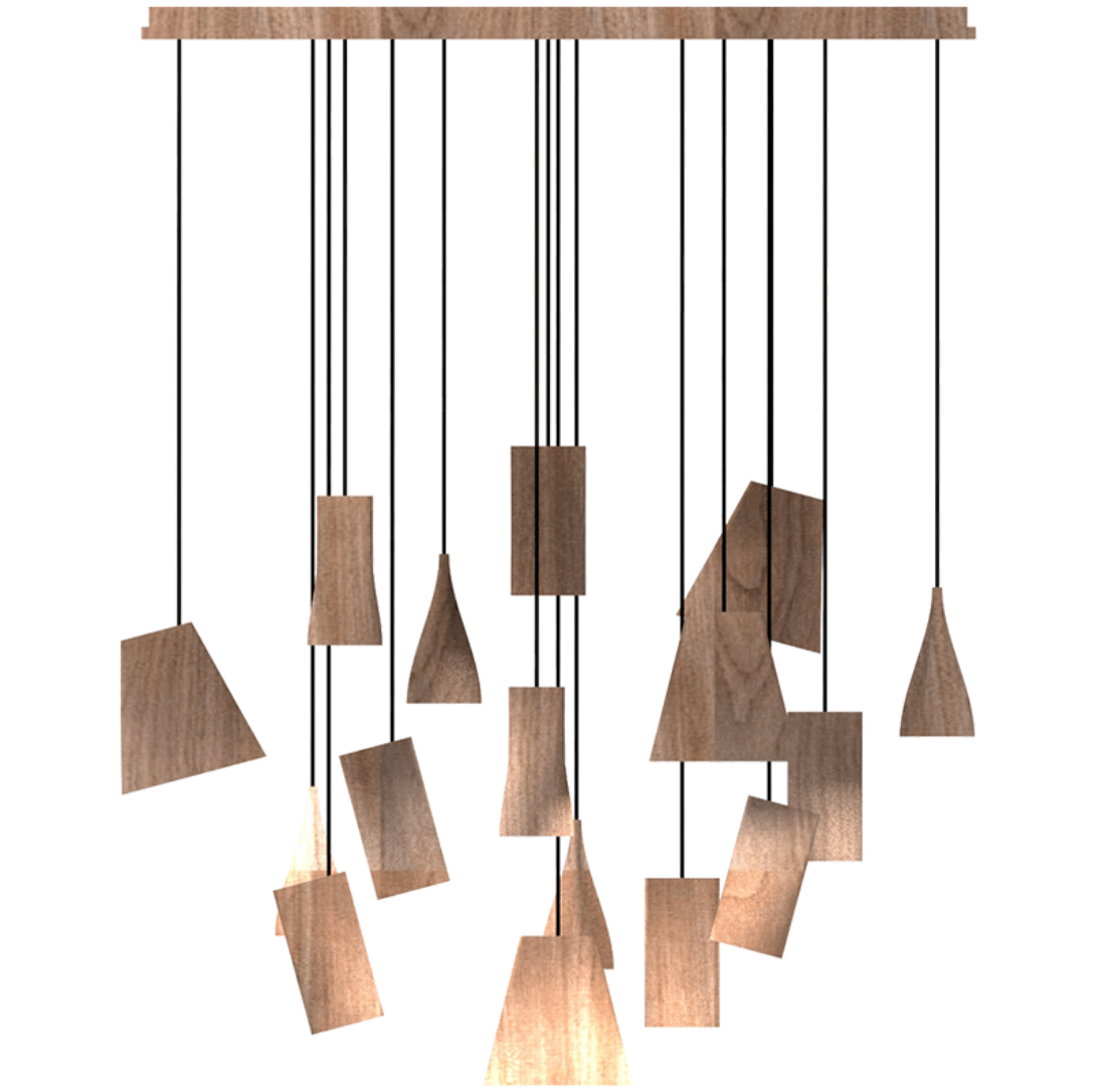 Nordic Tilted Wood Pendant Light
