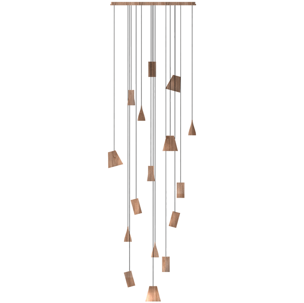 Nordic Tilted Wood Pendant Light