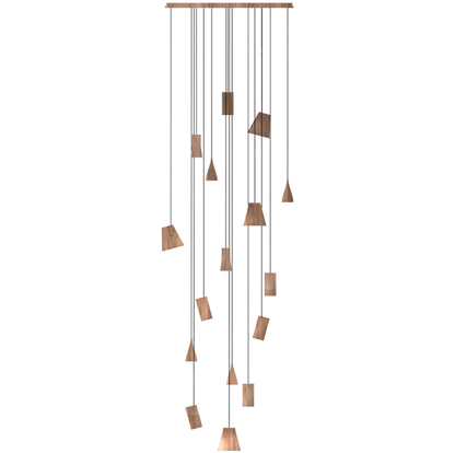 Nordic Tilted Wood Pendant Light