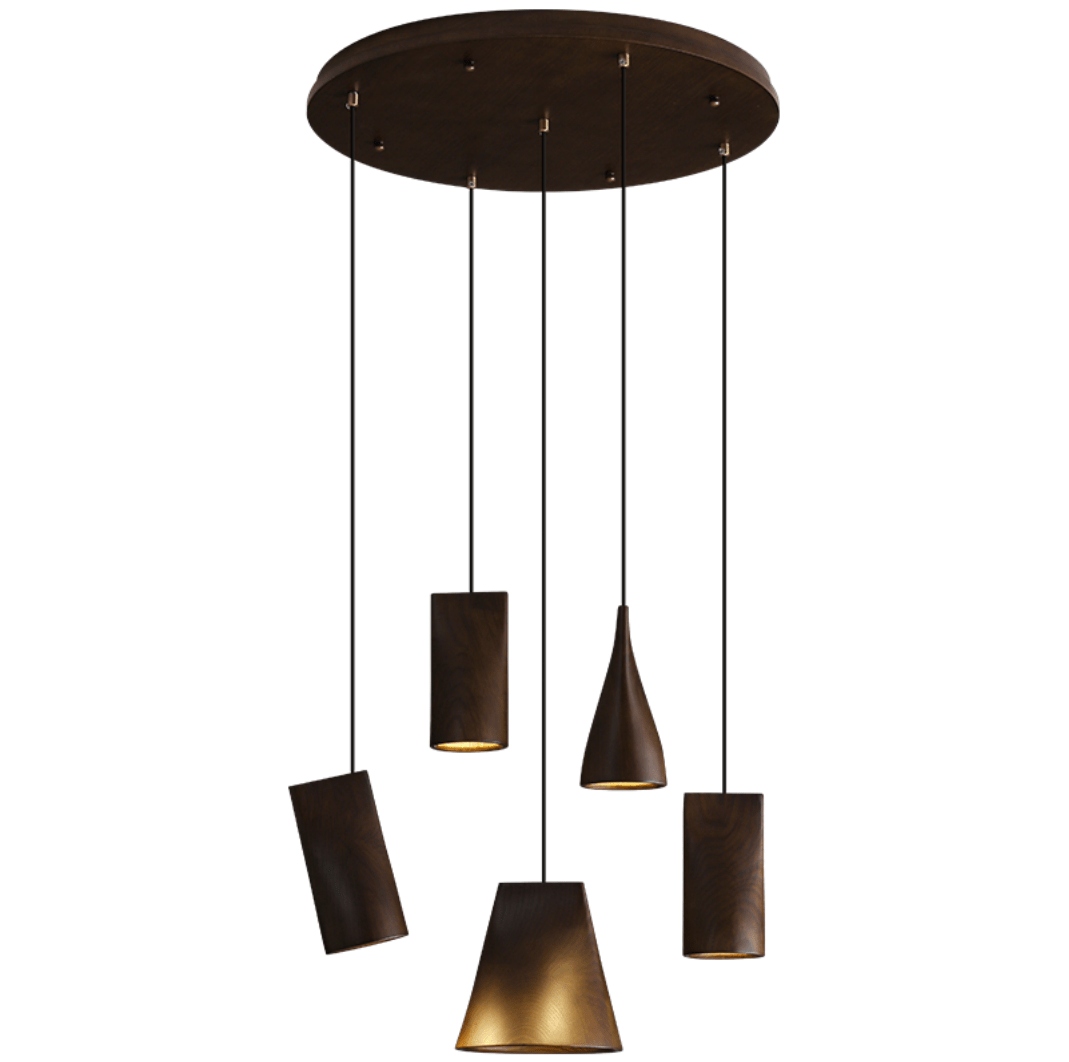 Nordic Tilted Wood Pendant Light