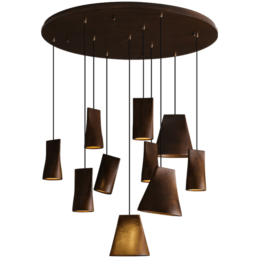Nordic Tilted Wood Pendant Light