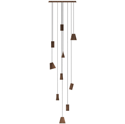 Nordic Tilted Wood Pendant Light