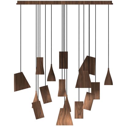 Nordic Tilted Wood Pendant Light