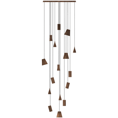 Nordic Tilted Wood Pendant Light