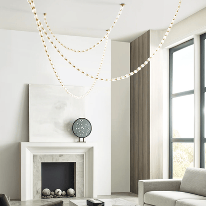 Glass Chain Chandelier