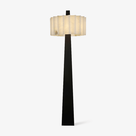 Origami Pleat Alabaster Floor Lamp