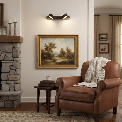 Black Travertine Duo Wall Light