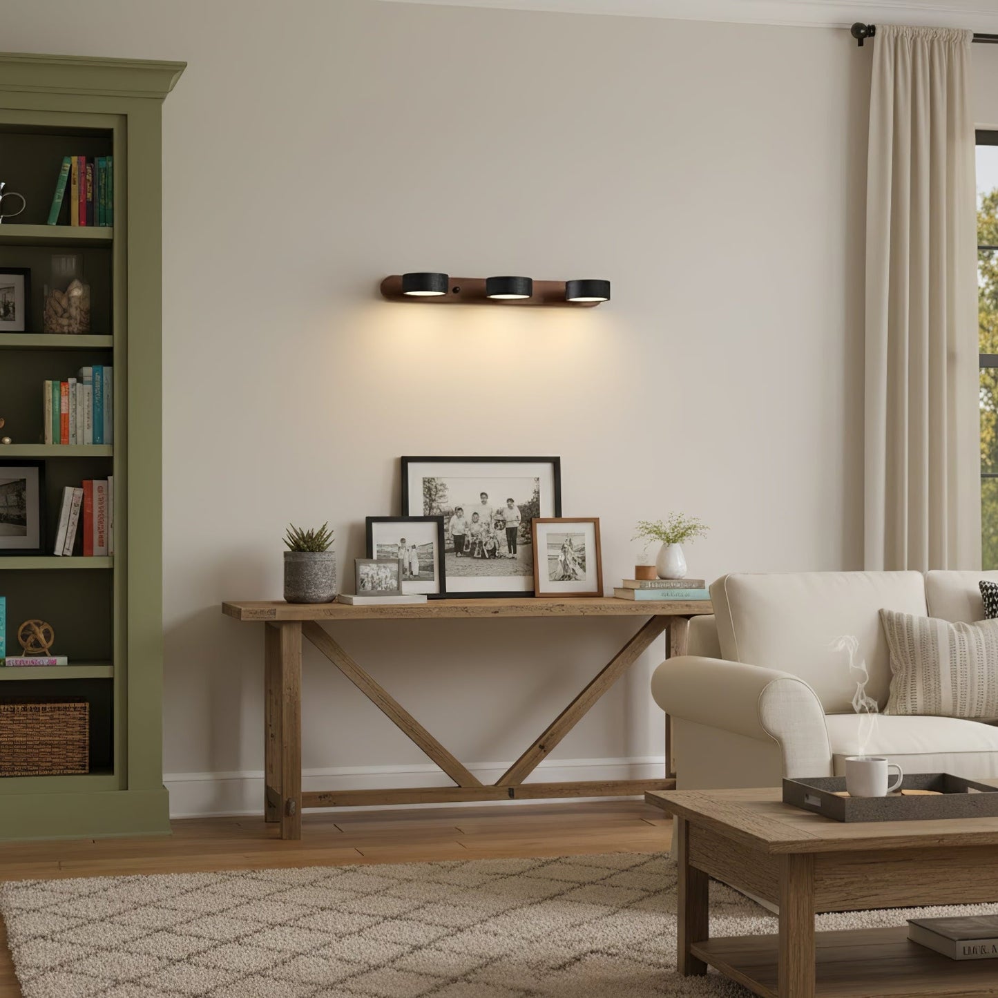 Black Travertine Duo Wall Light