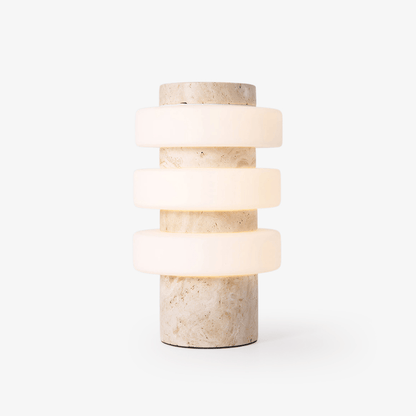 Saturn Travertine Table Lamp