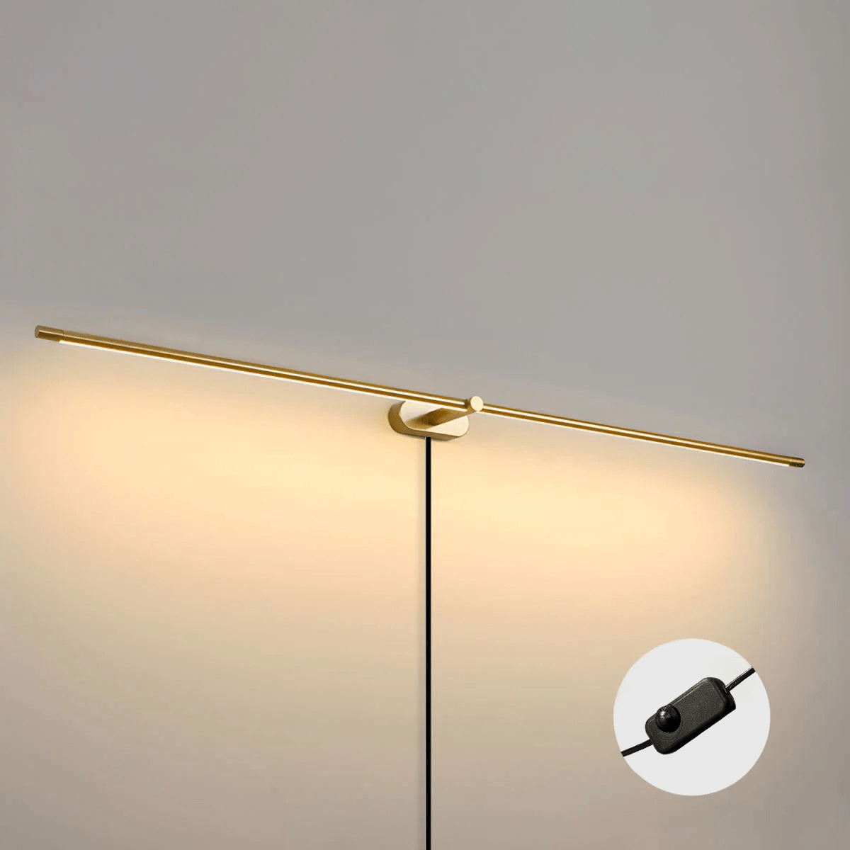 Minimalist Linear Plug-in Wall Lamp