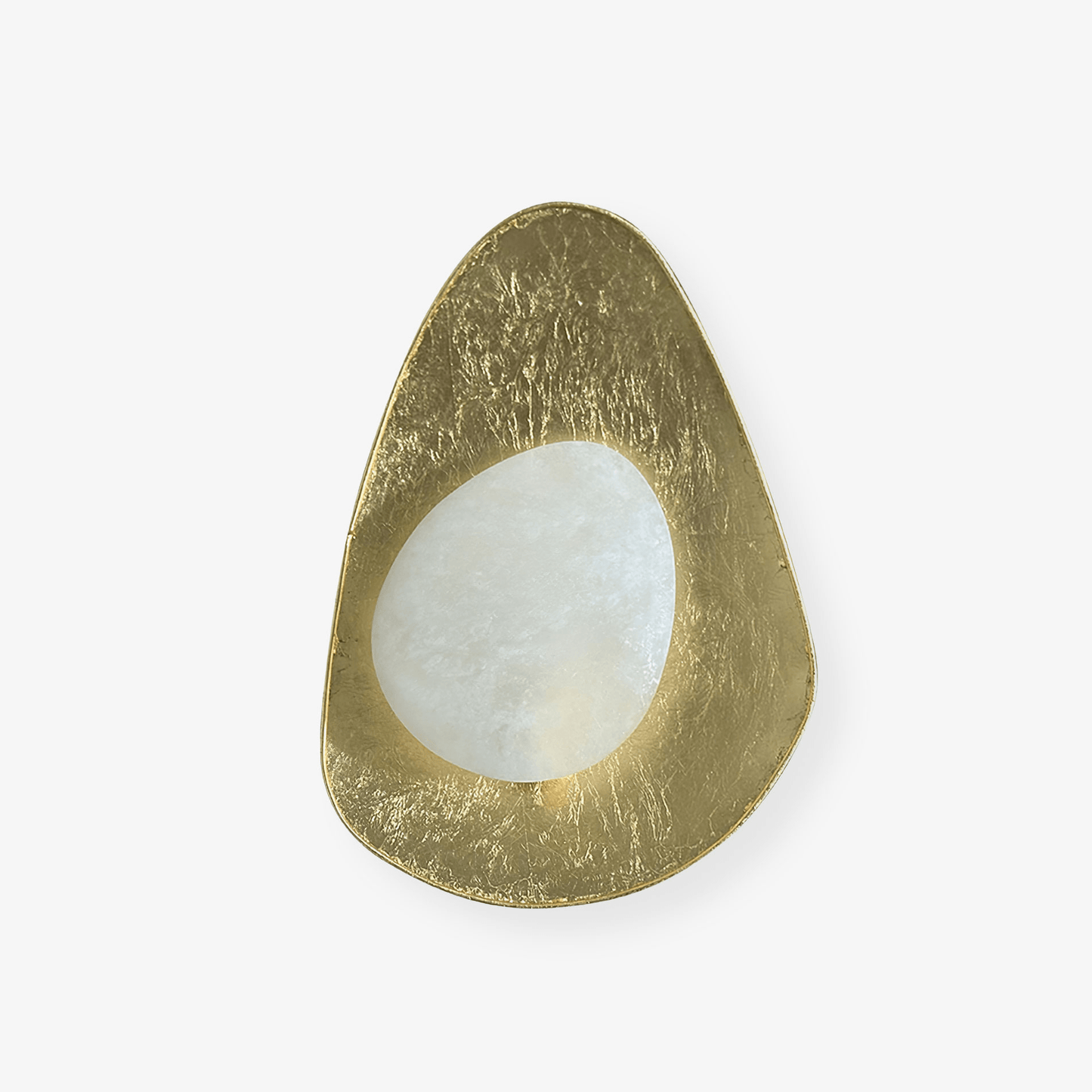 Organic Gilded Pebble Alabaster Sconce