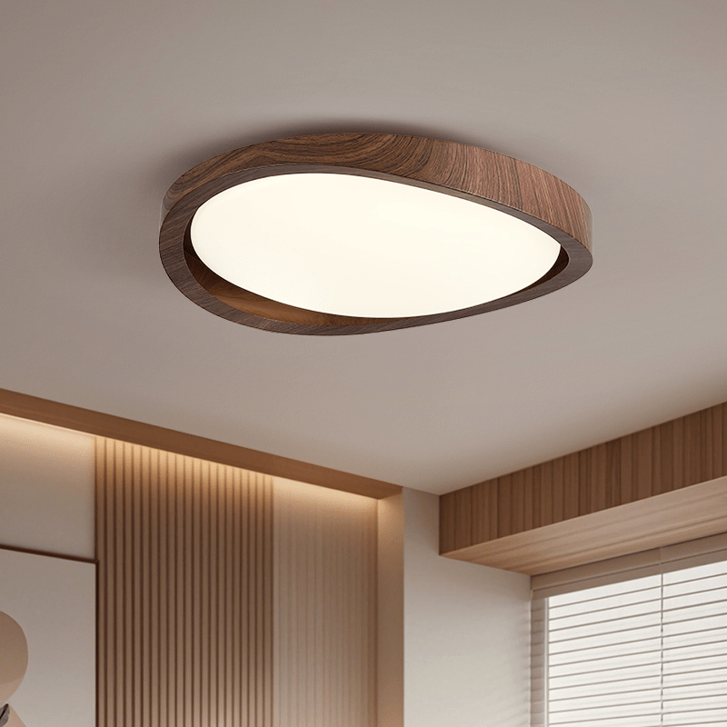 Walnut Curved Edge Ceiling Light