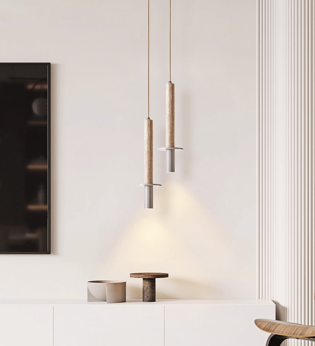 Linea Travertine Pendant Lamp