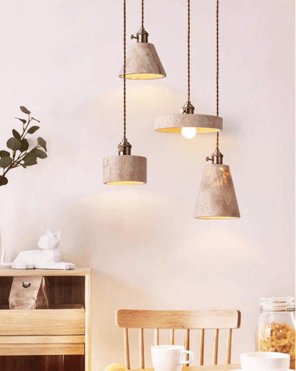 Terraform Travertine Pendant Light