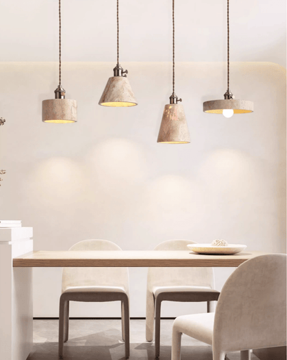 Terraform Travertine Pendant Light